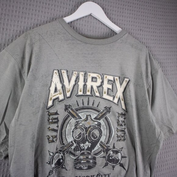 Avirex New York City Gas Mask Vintage Tee XXL - Picture 4 of 8